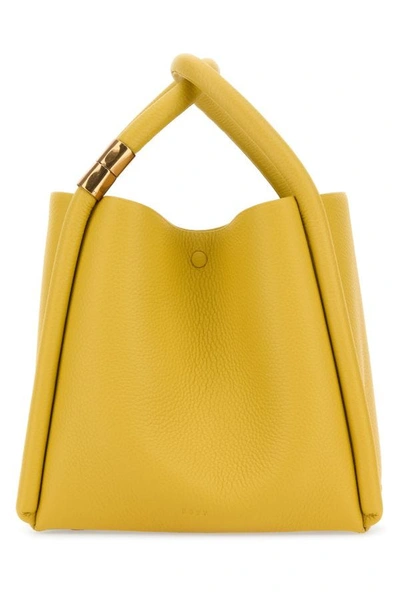 BOYY BOYY WOMAN MUSTARD LEATHER LOTUS 20 HANDBAG