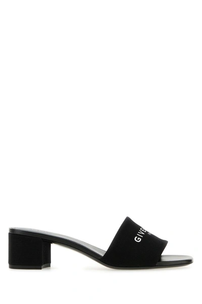 Givenchy 4g Canvas Mules In Black