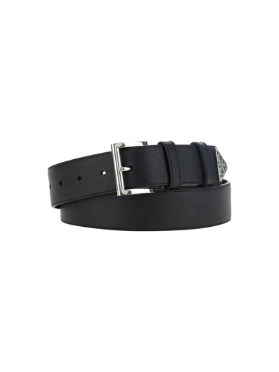 Prada Black Saffiano Leather Belt