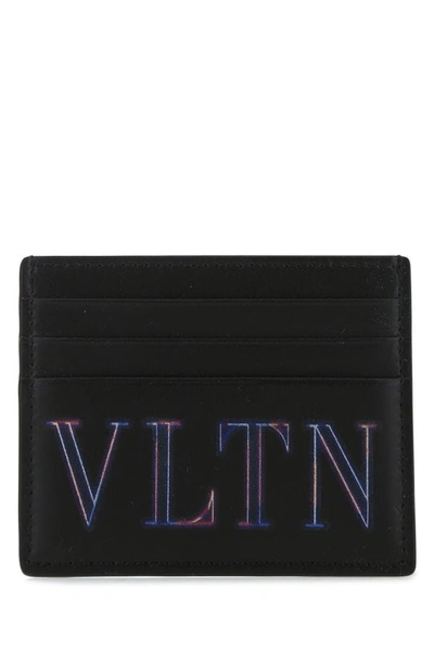 Valentino Garavani Man Black Leather Card Holder