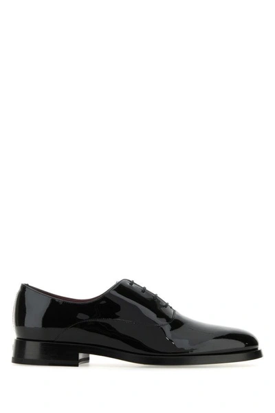 Valentino Garavani Man Black Leather Lace-up Shoes