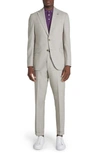 Jack Victor Midland Mélange Wool Suit In Taupe