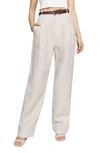 Reformation Mason Linen Pant In Oatmeal