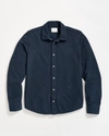 Billy Reid Long Sleeve Knit Yellowhammer Shirt In Carbon Blue
