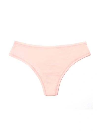 Hanky Panky Playstretch Natural Rise Thong In Pink