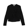 Ambush Black Viscose Knot Detail Long Sleeve T-shirt In Multi