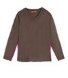 Vilagallo Simone Sweater In Kaki Pink/ Orange Star In Multi