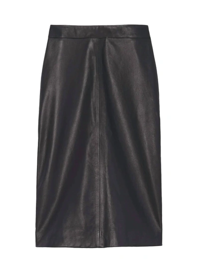 Nili Lotan Lianna Leather Skirt In Black