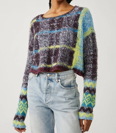 Free People Emerson Pullover In Black Honey In Multi