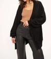 Project Social T Still Dreaming Pocket Cardigan In Black In Black