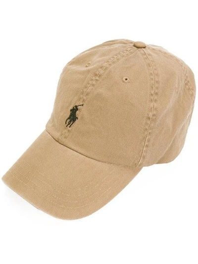 Polo Ralph Lauren Logo刺绣棒球帽 In Granary Tan