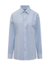 Darkpark Anne Striped Cotton Shirt In Blue