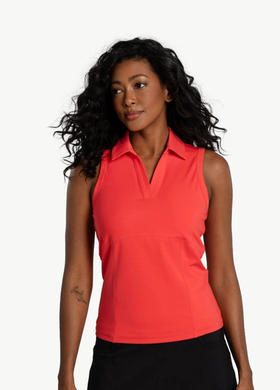 Lole Step Up Polo Shirt In Cayenne
