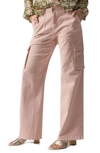 Sanctuary Reissue High Rise Wide Leg Cargo Pants In Rose Smoke