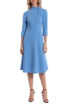 DONNA MORGAN FOR MAGGY TWIST COLLAR FIT & FLARE DRESS