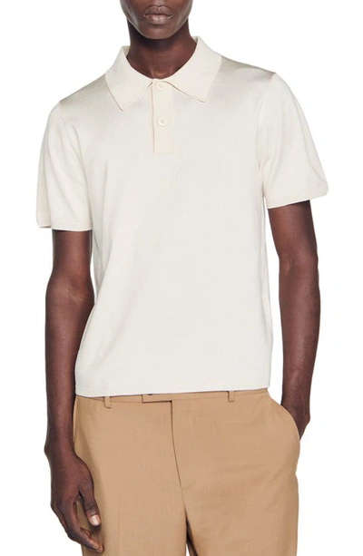 Sandro Pablo Polo-style Sweater In Cream