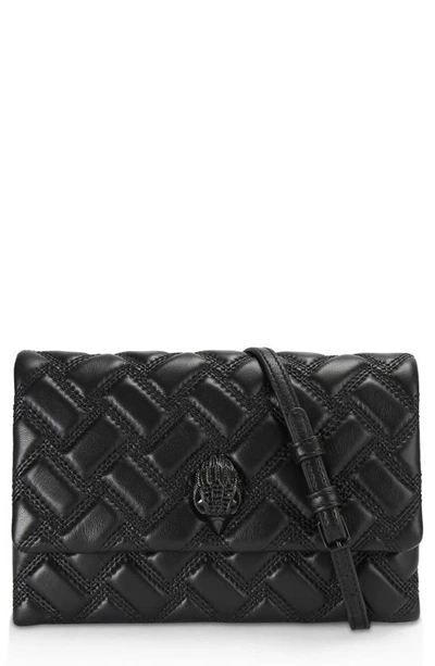 Kurt Geiger London Mini Kensington Quilted Leather Crossbody Bag In Gray