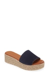 CORDANI BIZZY ESPADRILLE PLATFORM WEDGE SLIDE SANDAL