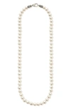 Lagos Luna Freshwater Pearl Necklace In Silver