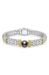 LAGOS LAGOS LUNA BLACK TAHITIAN PEARL STATION BRACELET