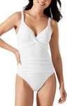 TOMMY BAHAMA PEARL UNDERWIRE TWIST FRONT ONE-PIECE SWIMSUIT