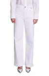 Maje Pantinan High Rise Wide Leg Jeans In White In White