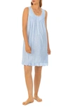 EILEEN WEST FLORAL LACE TRIM SLEEVELESS SHORT NIGHTGOWN