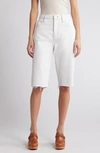 Frame High Waist Raw Hem Denim Shorts In Au Natural Clean