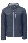Cutter & Buck Rainier Primaloft Mens Big And Tall Eco Insulated Puffer Jacket In Blue