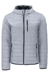 Cutter & Buck Rainier Primaloft Mens Big And Tall Eco Insulated Puffer Jacket In Gray