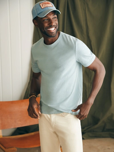 Faherty Sunwashed T-shirt (tall) In Hull Teal
