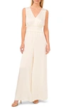 CECE SMOCKED WAIST SLEEVELESS WIDE LEG JUMPSUIT