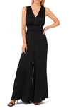 CECE CECE SMOCKED WAIST SLEEVELESS WIDE LEG JUMPSUIT