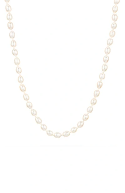 Adina Reyter 14k Yellow Gold Cultured Freshwater Seed Pearl Collar Necklace, 16 In Gold/white