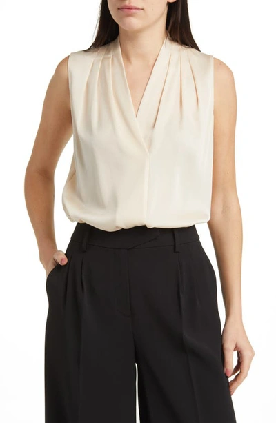 Kobi Halperin Mila Silk-stretch Sleeveless Top In Canvas