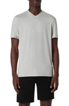 Bugatchi V-neck Performance T-shirt In Platinum