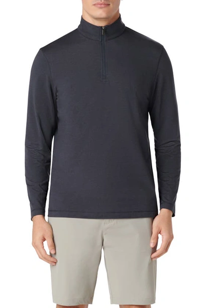 BUGATCHI BUGATCHI QUARTER ZIP PERFORMANCE PULLOVER