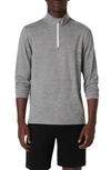 Bugatchi Quarter Zip Performance Pullover In Black