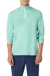 Bugatchi Quarter Zip Performance Pullover In Menthol