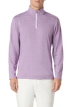 Bugatchi Quarter Zip Performance Pullover In Orchid