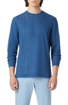 BUGATCHI COTTON & SILK CREWNECK SWEATER