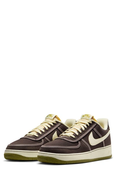 Nike Air Force 1 '07 Premium Sneakers In Baroque Brown/ Coconut Milk