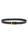 Isabel Marant Zap Stud Leather Belt In Black