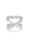 Swarovski Hyperbola Infinity Ring In Silver