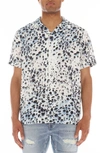 CULT OF INDIVIDUALITY ANIMAL SPOT SHORT SLEEVE COTTON BUTTON-UP SHIRT