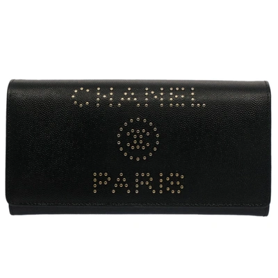 Pre-owned Chanel - Black Leather Wallet  ()