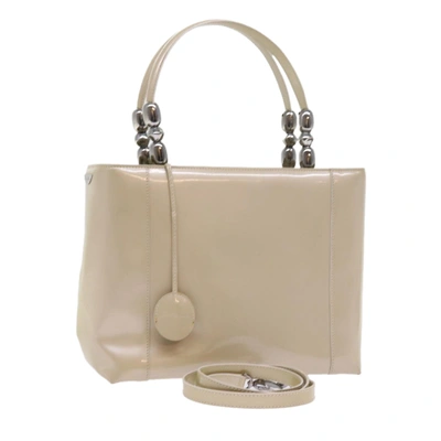 Dior Beige Patent Leather Tote Bag ()