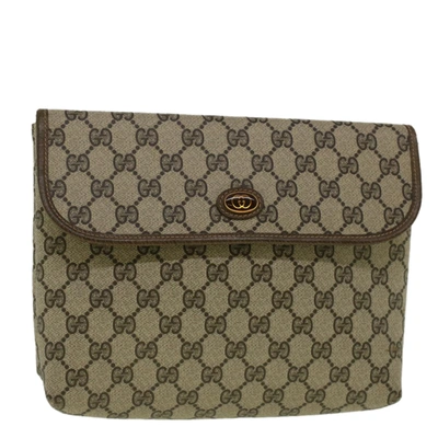 Gucci Beige Canvas Clutch Bag ()