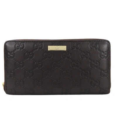 Gucci Brown Leather Wallet  ()