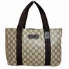 GUCCI GUCCI CABAS BEIGE LEATHER TOTE BAG (PRE-OWNED)